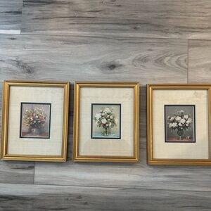 Vintage Framed Floral Art Prints